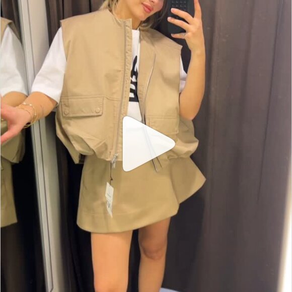 ZARA High-Waisted A-Line Mini Skirt – Size XS – New With Tags NWT - Picture 5 of 16